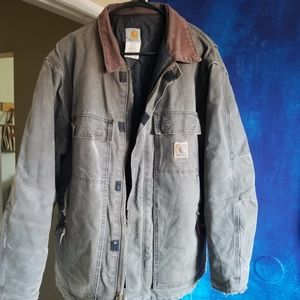 Carhartt quilt lined coat zip up jacket